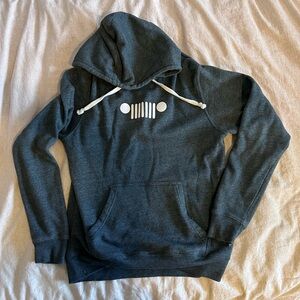 Dark Gray Hoodie with White Graphic